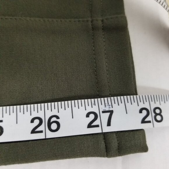 ZARA Size M High Waist Sailor Gold Button Front Pants Stretch Pullon Legging - Picture 11 of 12